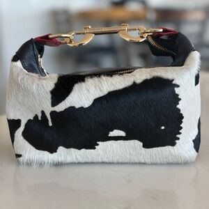 Pierre Laborde Black and White Cowhide 2-way bag